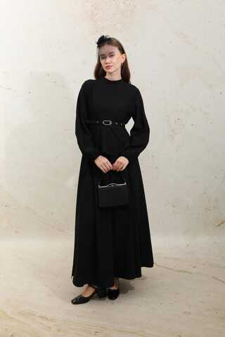 Oval Tunikli Etek Takım Siyah - 2