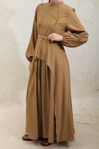 Oval Tunikli Etek Takım Taba - 3