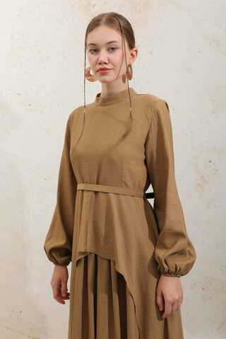 Oval Tunikli Etek Takım Taba - 4