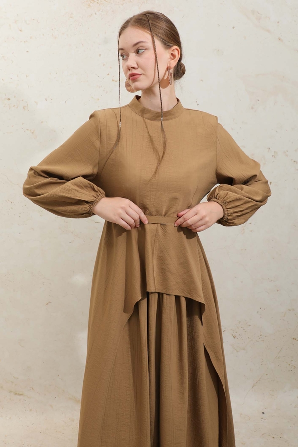 Oval Tunikli Etek Takım Taba - 5