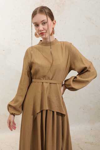 Oval Tunikli Etek Takım Taba - 6