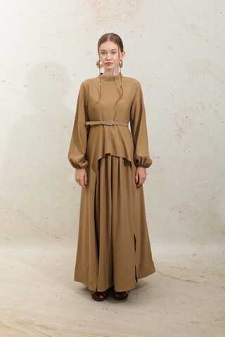 Oval Tunikli Etek Takım Taba - 7