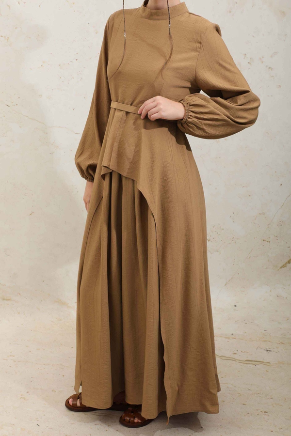 Oval Tunikli Etek Takım Taba - 3