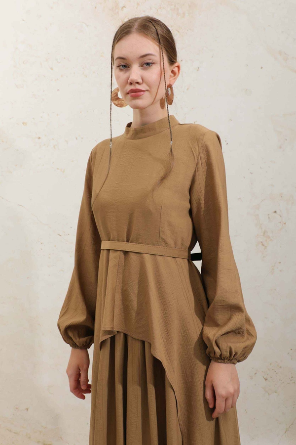 Oval Tunikli Etek Takım Taba - 4