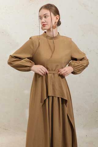 Oval Tunikli Etek Takım Taba - 5