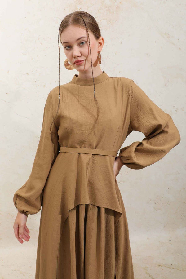 Oval Tunikli Etek Takım Taba - 6