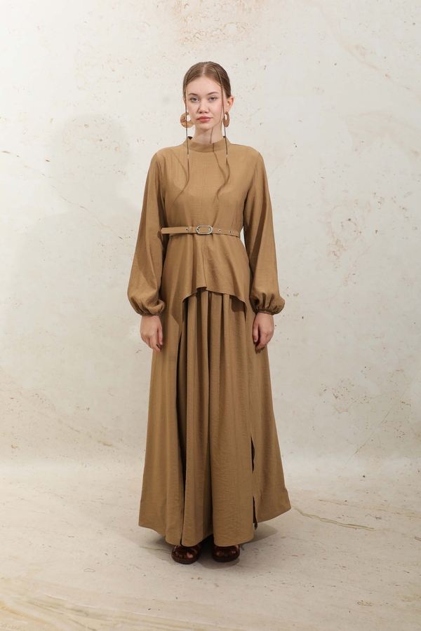 Oval Tunikli Etek Takım Taba - 7