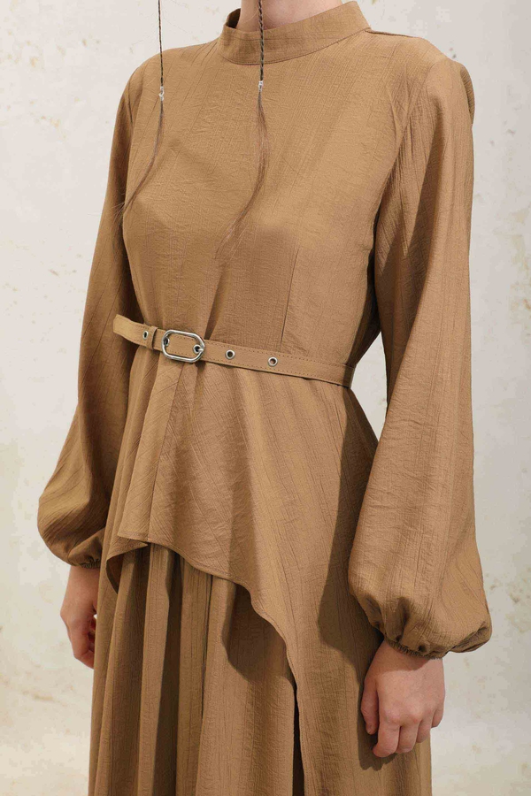 Oval Tunikli Etek Takım Taba - 8