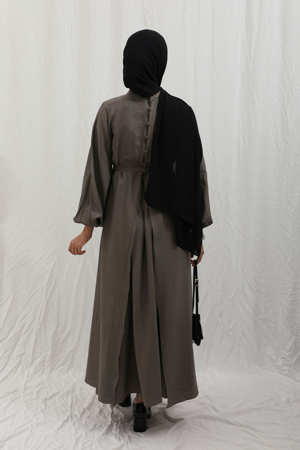 Oval Tunikli Etek Takım Toprak - 15