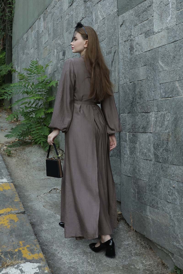 Oval Tunikli Etek Takım Toprak - 5