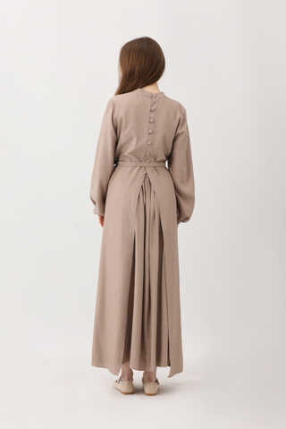 Oval Tunikli Etek Takım Vizon - 8