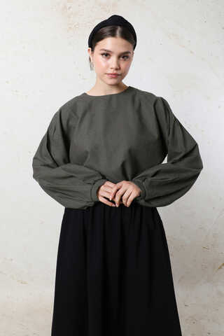 Overisze Keten Tunik Antrasit - 3