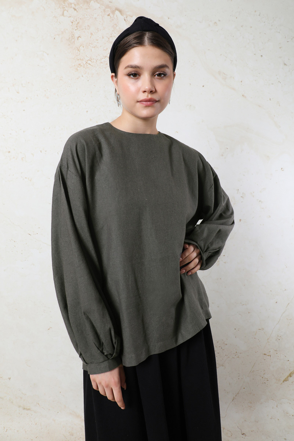 Overisze Keten Tunik Antrasit - 5