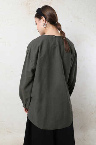 Overisze Keten Tunik Antrasit - 7