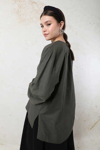 Overisze Keten Tunik Antrasit - 8