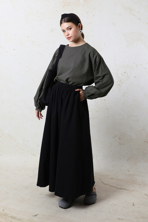 Overisze Keten Tunik Antrasit - 1