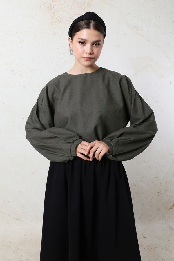 Overisze Keten Tunik Antrasit - 3