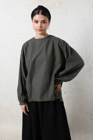 Overisze Keten Tunik Antrasit - 4