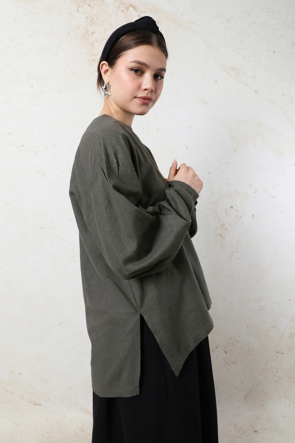 Overisze Keten Tunik Antrasit - 6