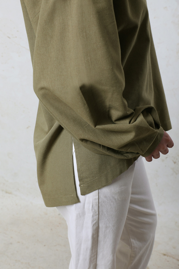 Overisze Keten Tunik Haki - 4