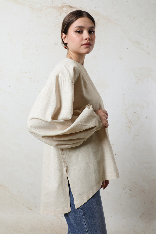 Overisze Keten Tunik Taş - 4