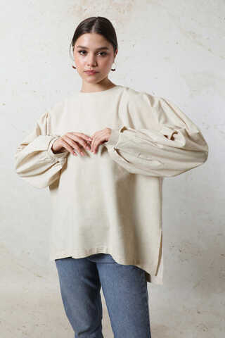 Overisze Keten Tunik Taş - 1