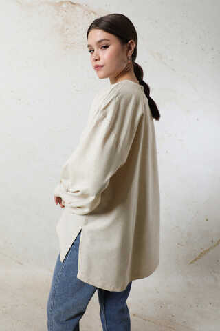 Overisze Keten Tunik Taş - 6