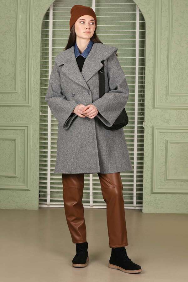 Oversize Cachet Coat Grey - 1