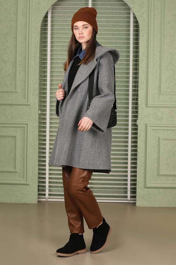 Oversize Cachet Coat Grey - 4