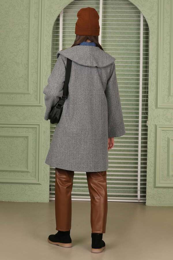 Oversize Cachet Coat Grey - 5