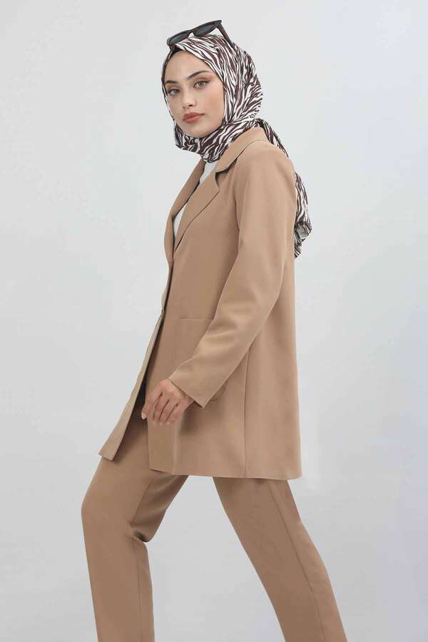 Oversize Ceket Pantolon Takım Camel - 7