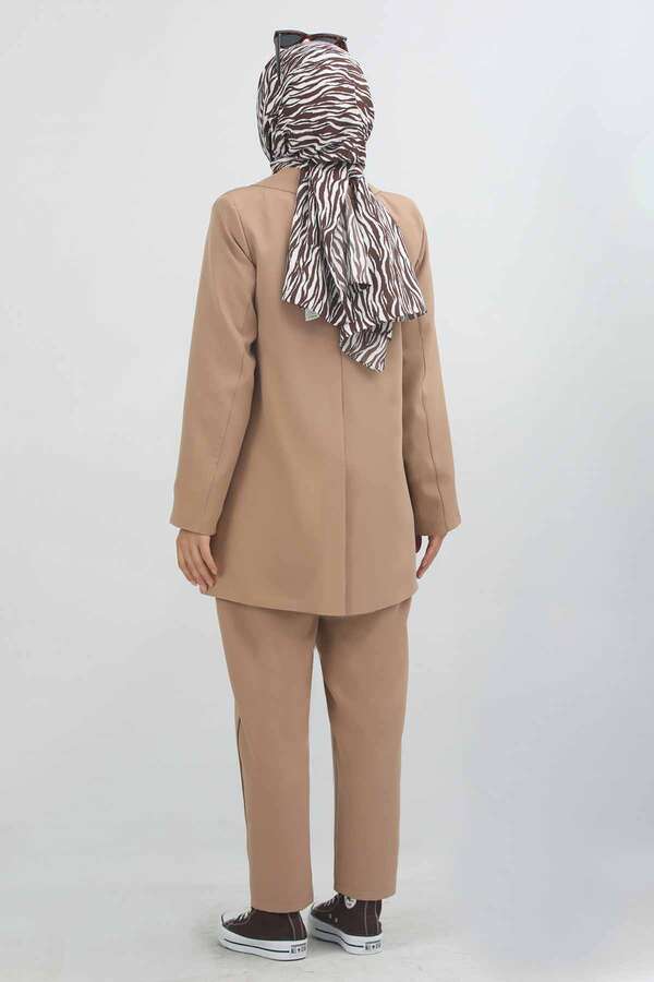 Oversize Ceket Pantolon Takım Camel - 9