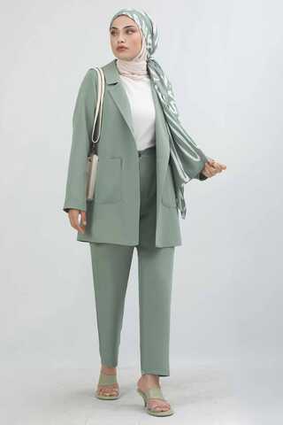 Oversize Ceket Pantolon Takım Mint - 6