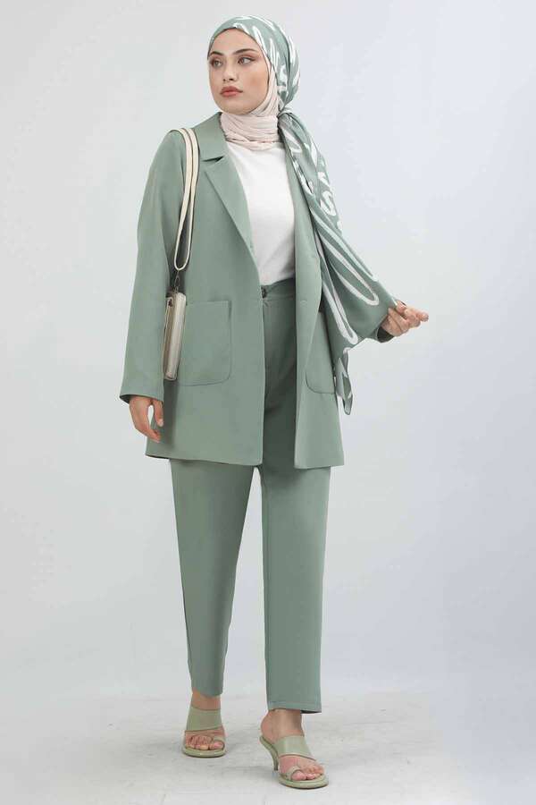 Oversize Ceket Pantolon Takım Mint - 6