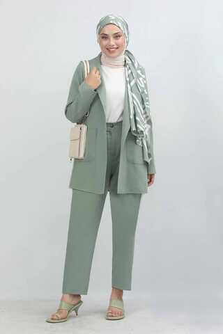 Oversize Ceket Pantolon Takım Mint - 4