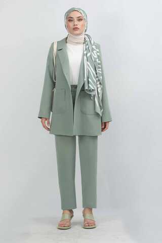 Oversize Ceket Pantolon Takım Mint - 5