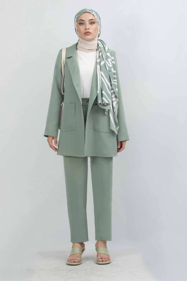 Oversize Ceket Pantolon Takım Mint - 5