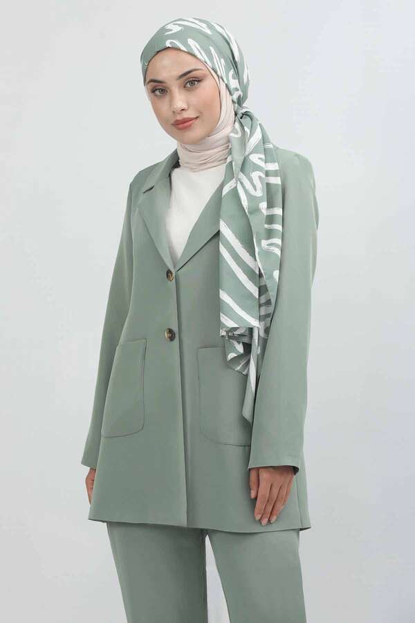 Oversize Ceket Pantolon Takım Mint - 7