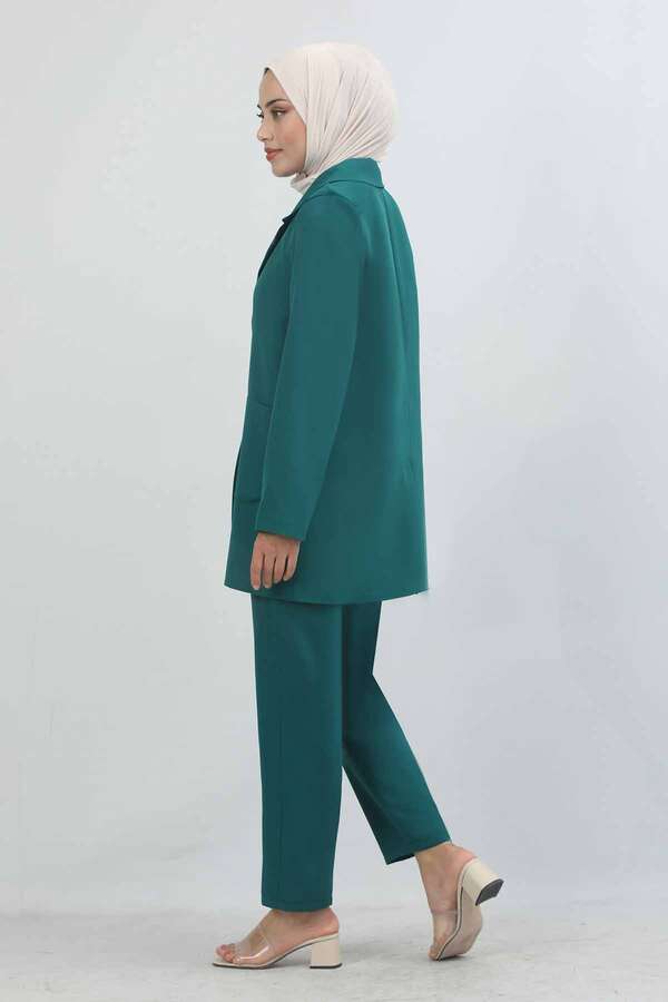 Oversize Ceket Pantolon Takım Petrol - 7