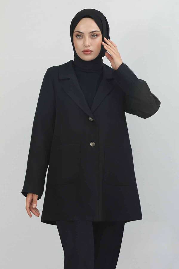 Oversize Ceket Pantolon Takım Siyah - 7