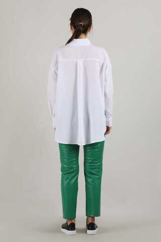 Oversize Cepli Gömlek Beyaz - 5