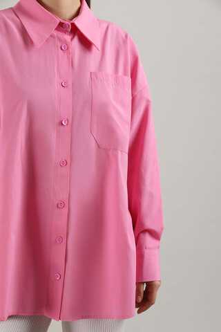 Oversize Cepli Gömlek Pembe - 2