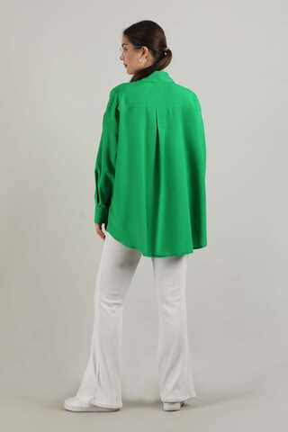 Oversize Cepli Gömlek Yeşil - 5