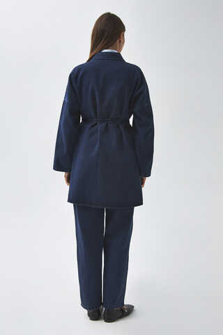 Oversize Denim Gömlek Açık Mavi - 13