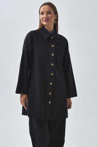 Oversize Denim Shirt Black - 11