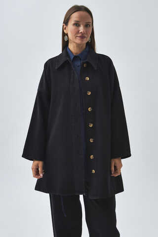 Oversize Denim Shirt Black - 2