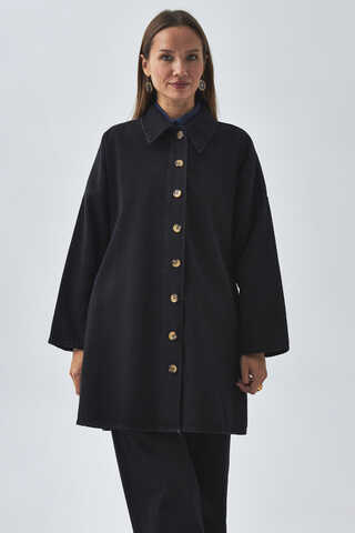 Oversize Denim Shirt Black - 5