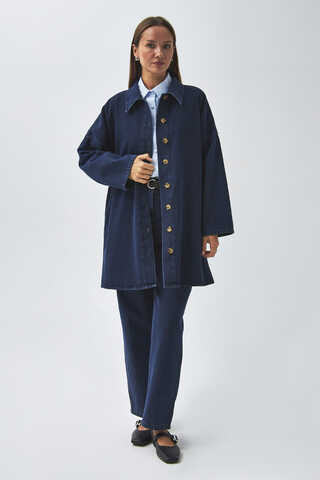 Oversize Denim Shirt Light Blue - 12