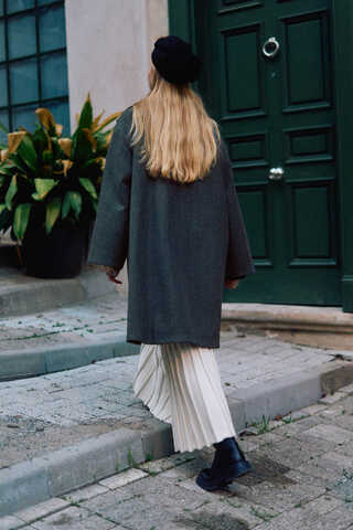 Oversize Drop-Shoulder Coat Anthracite - 13