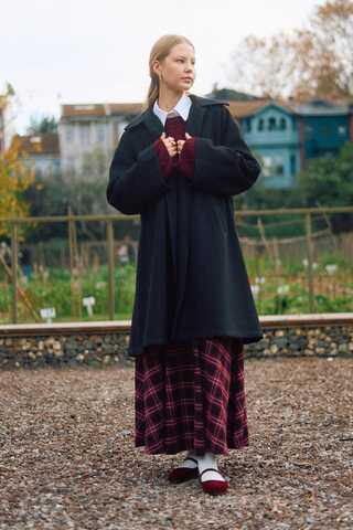 Oversize Drop-Shoulder Coat Black - 2